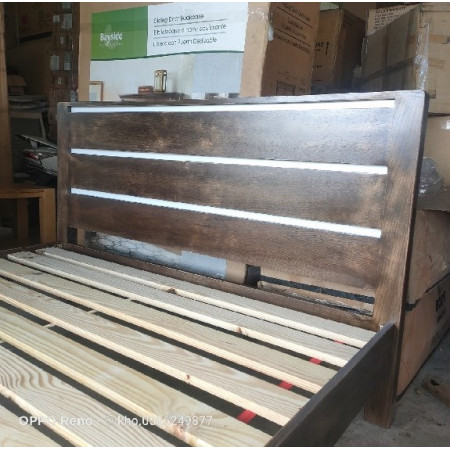 Dark Walnut Oil : Giường Ngủ Gỗ Sồi - 1m4 x 2m 